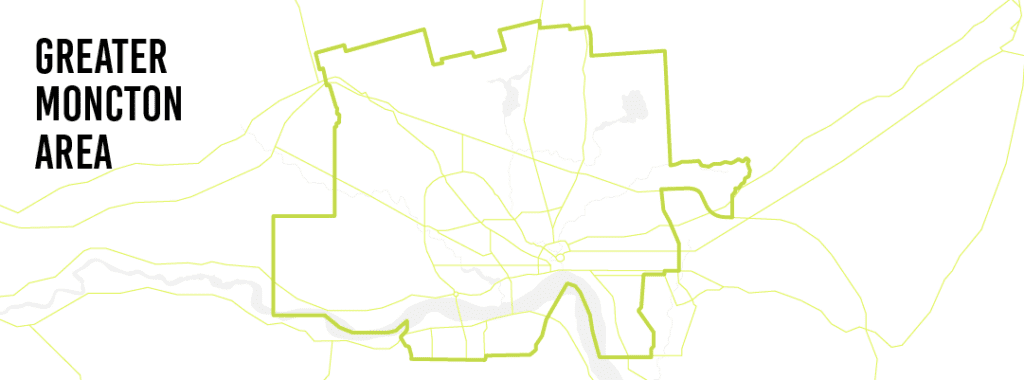 Greater Moncton Area service map for Melco
